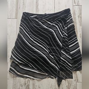 Alfani Asymmetrical Black and White Skirt 20W